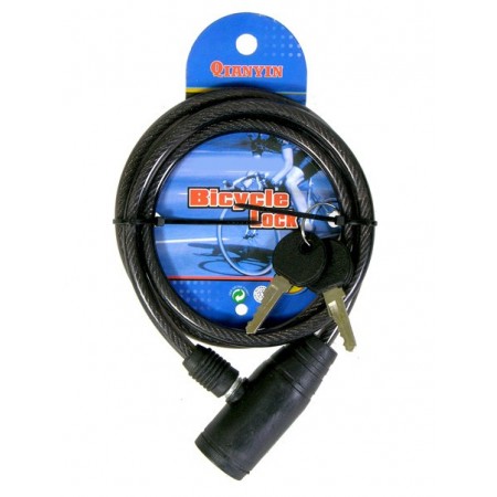Замок тросовый Bicycle Lock 10х800 мм, 2 ключа (22328)