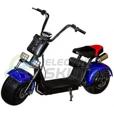 Электроскутер Citycoco с глушителем 1500W Синий