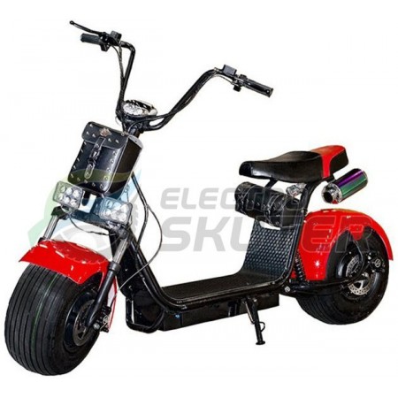 Электроскутер Citycoco с глушителем 1500W Красный