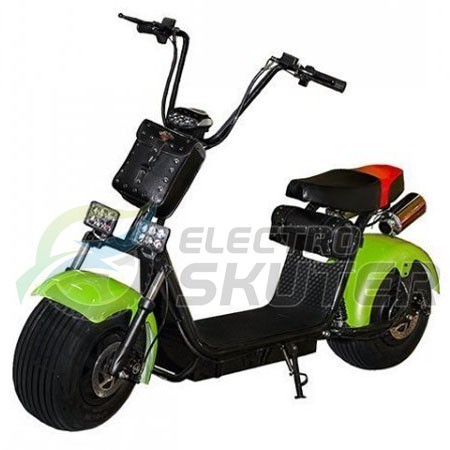 Электроскутер Citycoco с глушителем 1500W Зеленый