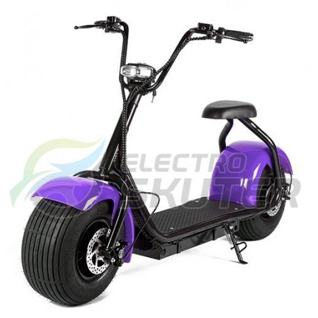 Электроскутер Seev Citycoco Classic 1000W 12Аh 60V Фиолетовый