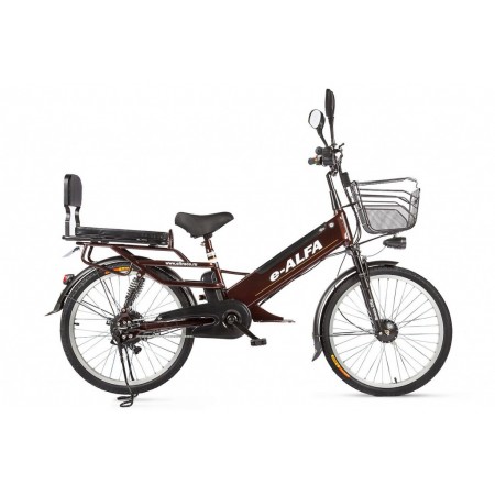 Велогибрид MyToy e-ALFA GL Коричневый